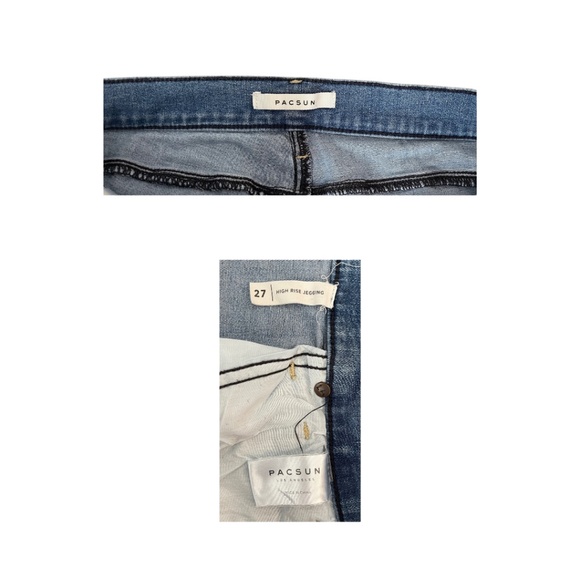 PacSun High Rise Distressed Raw Hem Ankle Jegging- Size 27 - Picture 3 of 3